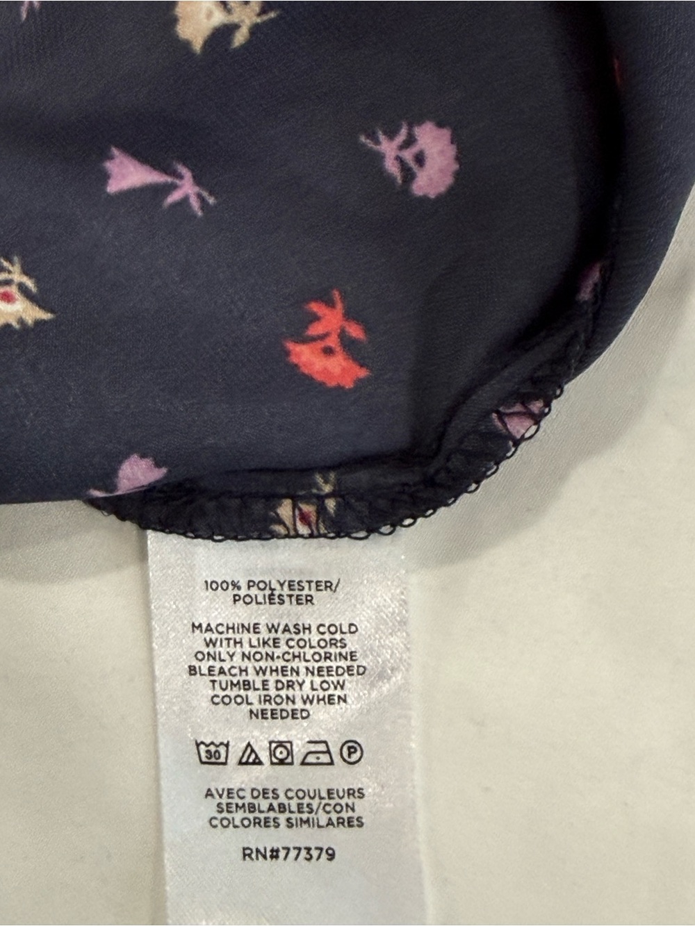 Ann Taylor Black Halter Dress Top with Multicolor Floral Print - Picture 9 of 9